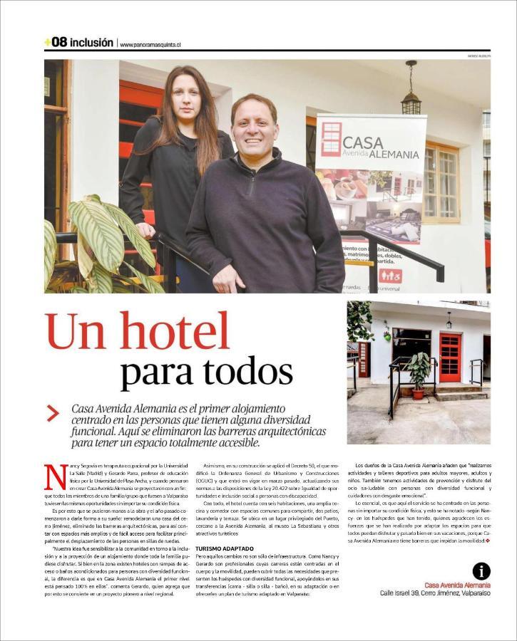 瓦尔帕莱索 Casa Avenida Alemania酒店 外观 照片